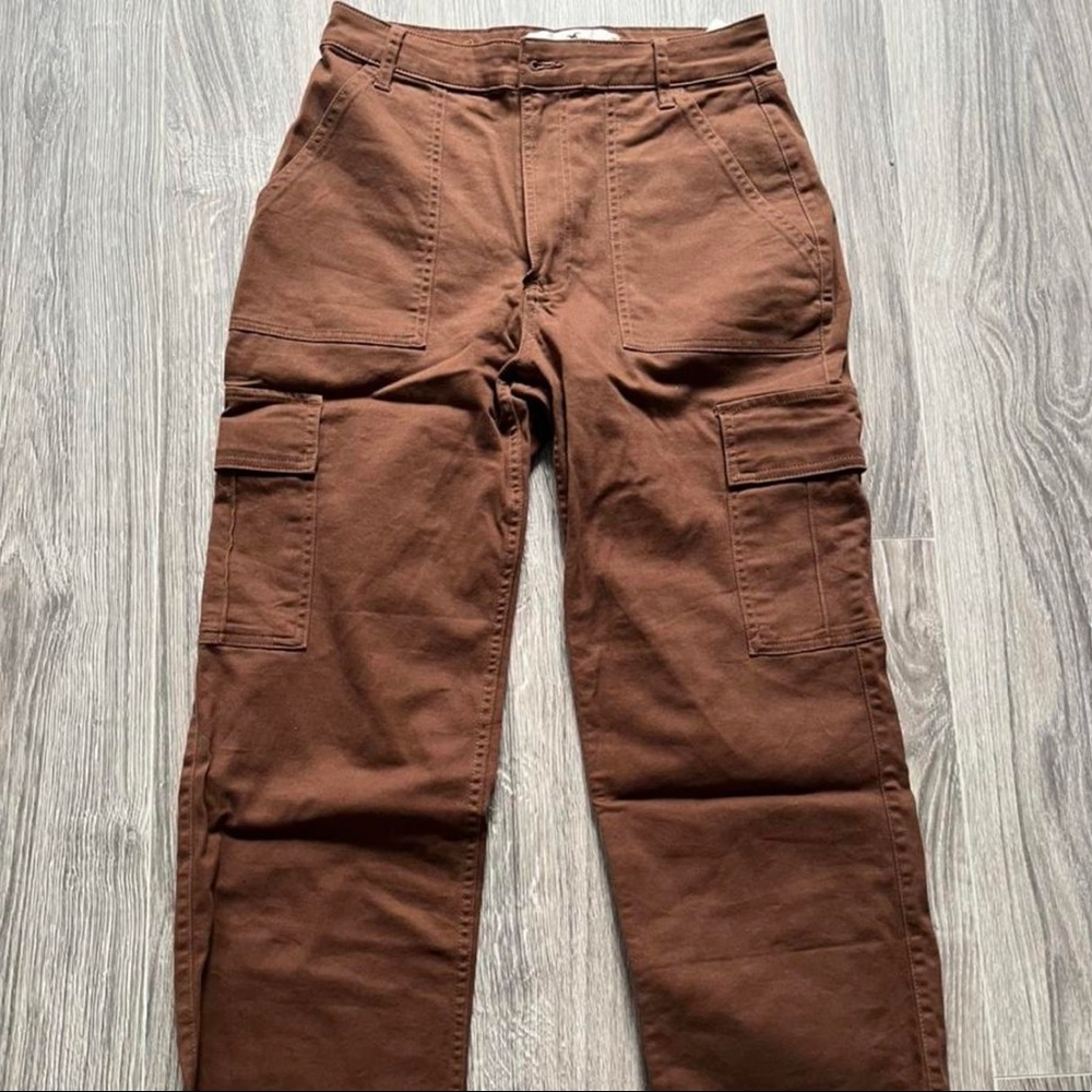 hollister brown cargo pants size 1S